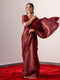 Dark Coffee with Bronze Bhagalpur Silk Saree with Blouse Fabric